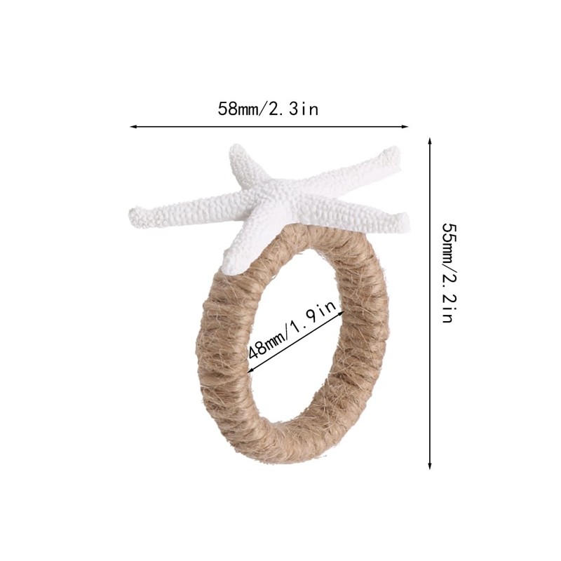 Starfish Napkin Rings, Set of 6 – Coastal Beach Table