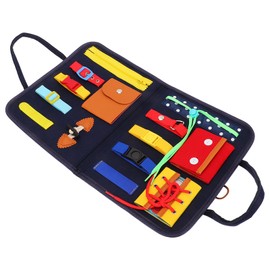 Busy Board Dark Blue Felt Busy Board Montessori Sensory Toys Autism Educational Teaching Aids Children Learning Tool