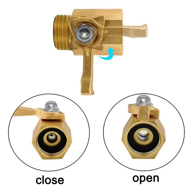 Joywayus Brass 3/4"GHT Female x Male Thread Garden Hose Ball