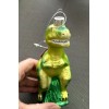 New St Nicholas Square GREEN T-REX DINOSAUR Glass Ornament NWT