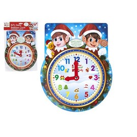 Elves Behaving Badly Elf Kids Bedtime Clock with Adjustable Hands 10.5" x 13"