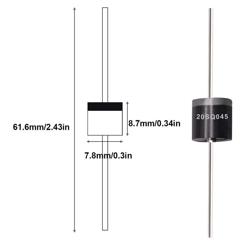 PENGLIN Schottky Barrier Diodes, Set of 20, 20SQ045, 20A, 45V,
