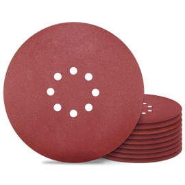 9 inch Sanding Discs 8 Holes 240 Grit Hook and Loop Disc 225mm Sanding Pads 10PCS for Drywall Sander