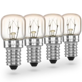 POPPSTAR Oven Lamp E14 15W Heat Resistant up to 300 Degrees (2700K Warm White, 85lm, T22), Pack of 4