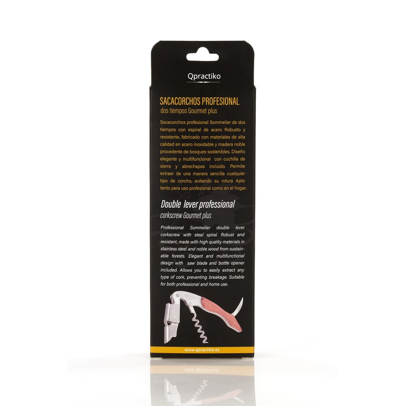 Qpractiko - Sommelier Professional Corkscrew | Elegant and Multifunctional Design