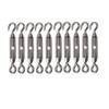10 pcs M4 Turnbuckle Hook & Eye – 304 Stainless Steel Wire Rope Tensioner – Rustproof Cable Adjusters for Garden, Shade Sail & DIY Applications