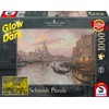 Schmidt Spiele Jigsaw Puzzle 59499 Glow in the Dark Jigsaw Puzzle 1000 Pieces – Streets of Venice by Thomas Kinkade, Multi-Color