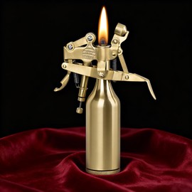 KAMBOLLY The Capitol Lighter, Vintage Trench Lighter Antique Kerosene Fluid Refillable Copper Lighters, Replica Classic Unique Table Lighters Collection Gift for Man Dad (Fuel Not Included)