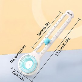 REGODI Circle Cutter, Circular Rotary Cutter with 4 Blades for Paper Crafts Scrapbooking, Adjustable Cutting Diameter 3.14in to 12.6in