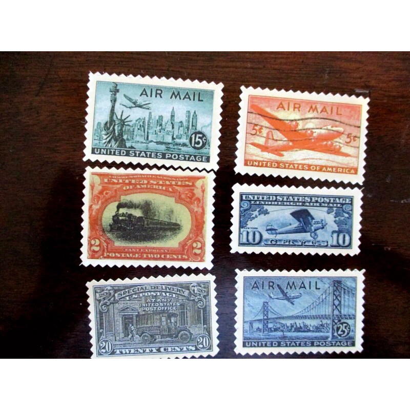 Set/31 REPRINT Craft, Scrapbooking, Junk Journal Sticker Stamps/Postcar