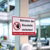 Sign Not Step the building site in Multiple Languages Aluminium/Dibond