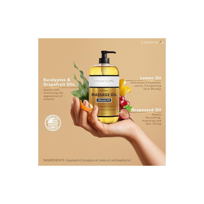 Aceite de masaje de celulitis y crema caliente, tratamiento natural