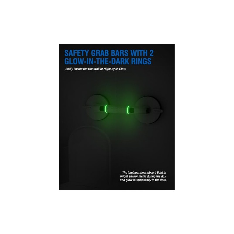 Suction Grab Rails for Bathroom MAX Hold 120 KG Shower