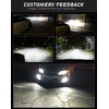 HMCYCI Pair Bumper LED Fogs Driving Lamps 6000K White For