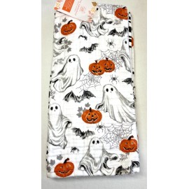 RACHEL ASHWELL KITCHEN TOWELS (3) GHOSTS JACK O LANTERNS 18 X 28 COTTON GAUZENWT