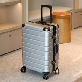 YYW Carry On Suitcase, Cabin Suitcase with TSA Lock, PC Hard Shell Lightweight Airline Approved Luggage (Silver,20 inches/54x34x22cm)