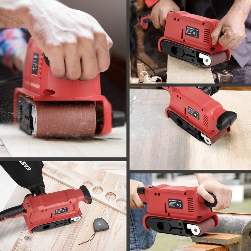 Eastvolt 7 Amp Belt Sander 200-360RPM with 6 Variable Speed,