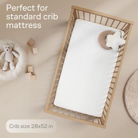 Niagara Crib 3 Pack 100% Waterproof Mattress Protector, Soft Breathable Crib Mattress Protector with Deep Pocket, Mattress Pad for Toddler and Baby (52x28, White) - Viscose Made from Bamboo