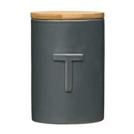 Premier Housewares Fenwick Tea Canister - Dark Grey