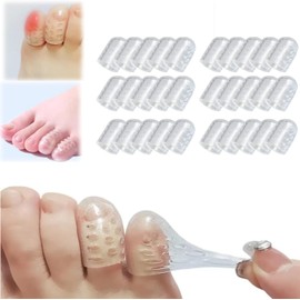 Protector de Silicona Antifricción para Dedos del Pie, Mtxorvix Protectores Dedos Transpirables Alivia el Dolor De Los Dedos De Los Pies, Little Toe Protectors with Airflow Orifice (30 Piezas)
