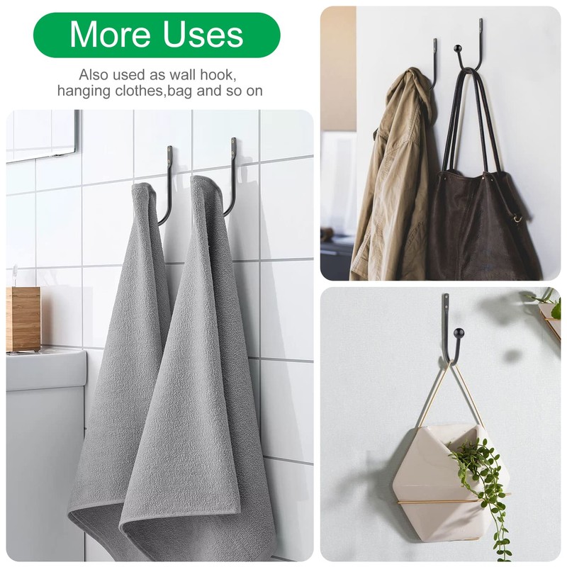 Curtain Holdbacks, 6 pcs Curtains Holder Wall Mounted Drapery Tiebacks