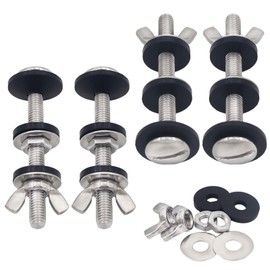 8 PCS Toilet Tank to Bowl Bolts Repair Kit, 5/16 * 3.15 inch Stainless Steel Heavy Duty Rustproof Toilet Tank Bolts