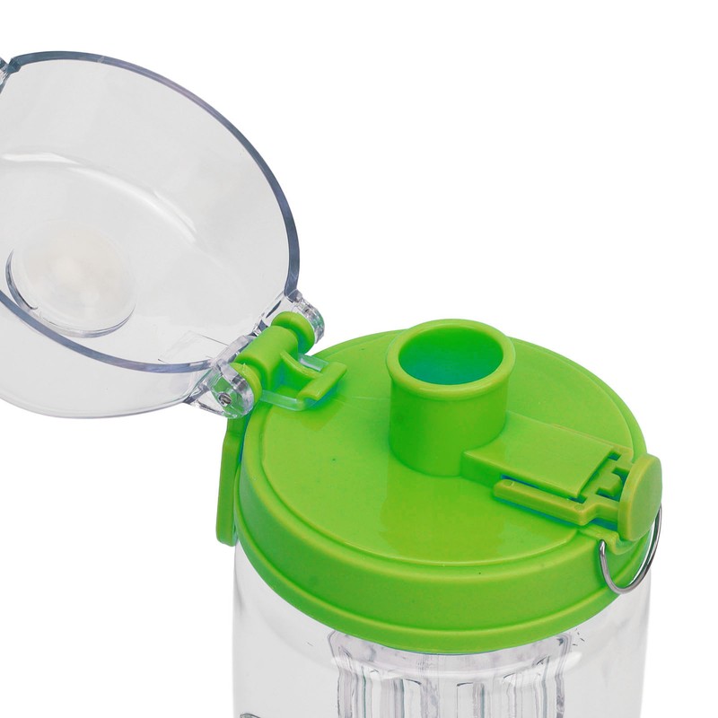 Fruit Infuser Water Bottle Anti Slip Grip Flip Top Lid