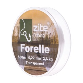 Zite Fishing Line Trout Monofilament - Trout Line Fishing Transparent 0.22 mm 550 m - Fishing Tendon Trout Fishing Line - Seat & Spin Fishing