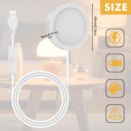 2 Pieces 3D Printer LED Lamp Kit: WIYETY 3D Printer Accessories Creative DIY LED Lamp Kits with USB Adapter for Lab A1/A1mini/P1S/P1P/X1C, Tri-Colour Light 3W