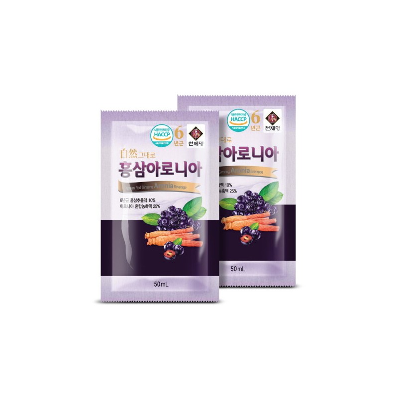 Cheonjemyunghongam 천제명 () 6년근 홍삼아로니아 (50ml x 30포) Cheonje Myeong