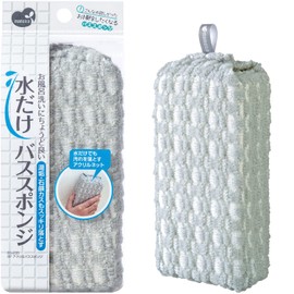 Mameen BS-235 Bath Sponge, Gray, Width 3.1 x Depth 2.0 x Height 6.3 inches (8 x 5 x 16 cm), Acrylic Net, Cleaner, Stains Soap, Removes Only Water