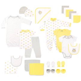 Luvable Friends Unisex Baby Layette Gift Cube, Owl, 0-6 Months