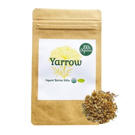 100% Organic Yarrow/Yarrow/Yarrow/Milfoil/Achillea millefolium Apigenin Luteoline Cyanidin Lactone Achilain αPinene Borneol Herbal Tea Leaf Tea Female Stomach (3.5 oz (100 g)