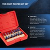 HILTEX 10100 Tungsten Carbide Router Bits, 15 Piece Router Bit