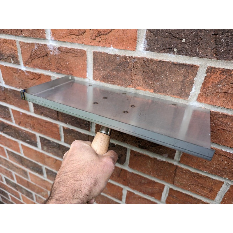 Stainless Steel Pointing Brickwork Hawk with Wooden Handle, Pointing, Bricklaying,