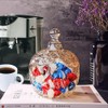 WYIPOLZI 950ml / 33oz Large Glass Candy Dish with Lid,