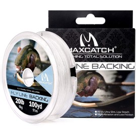 MAXIMUMCATCH Fly Fishing Backing Fly Fishing Braided Nylon Cords 20/30 lb,100/300 yards (20 lb 100 yds (9 kg, 91.44 m), White)