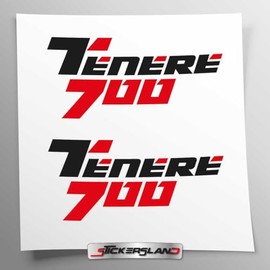 Sticker Kit Compatible with Tenere 700 XTZ700 2020 2021 2022 2023 2024 | Vinyl Sticker Easy to Apply UV Printing | Logo Lettering | Stickersland® (Black)