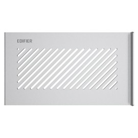 Edifier SS04, Soportes Universales de Aluminio para Bocinas, Set de 2 Piezas, Diseño en Ángulo, Plateado, con inclinación