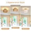 Rattan Ceiling Light Fixture，3 Style Options Boho Flush Mount Ceiling