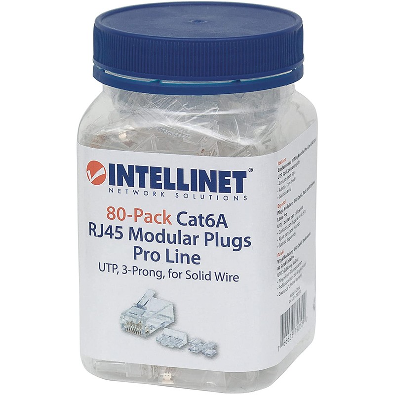 Intellinet AC-5448 Plug Rj45 Cat 6A UTP Solido Pro 80