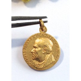925 Sterling Silver Gold Plated " Saint Pope John Paul II° (Pope Wojtyla) " - The Patron Saints Medals