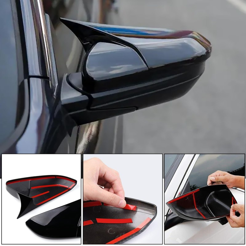 Moonlinks Compatible with 2016-2021 Honda Civic Side Ox Horn Mirror