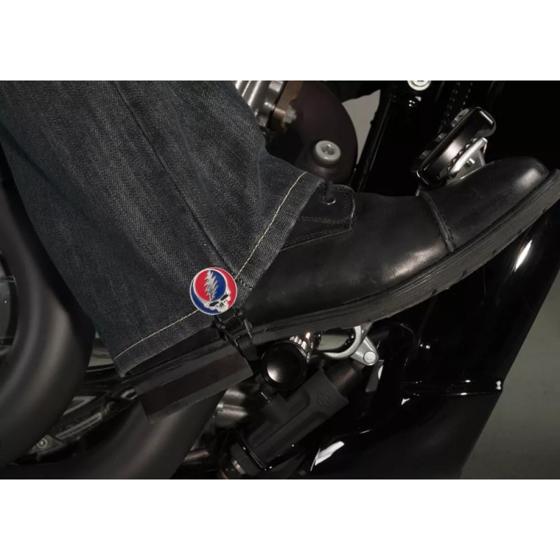 Biker Boot Straps 4" Dead Skull Biker Boot Stirrups