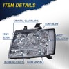 CHEDA Headlights Assembly, Compatible with 2007-2014 Chevy Tahoe Suburban 1500,