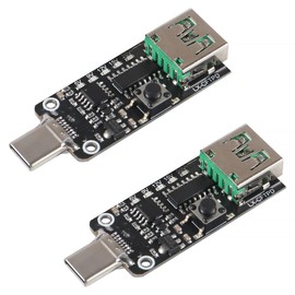AITRIP 2PACK USB-C PD QC DC 5V 9V 12V 15V 20V Adjustable Voltage Power Trigger Module 5A Type-C Male USB Port Input