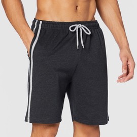 FM London Men's 2-Pack Loungewear Shorts, Navy + Charcoal, M