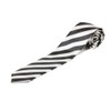 Black & White Striped Skinny Tie