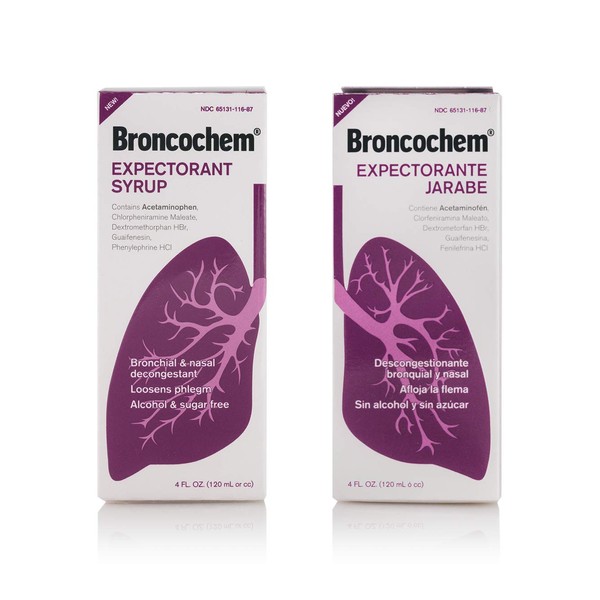 Broncochem II Expectorant Syrup, 4 oz (Pack of 2)