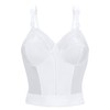 Exquisite Form womens Back Close Longline Bra, White, 42DD US